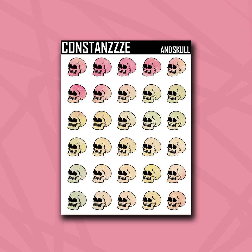 Andromeda Skull Sticker Sheet