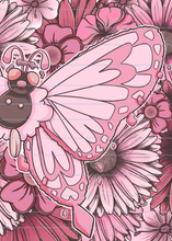 Load image into Gallery viewer, Pink Butterfly Reusable Sticker Book
