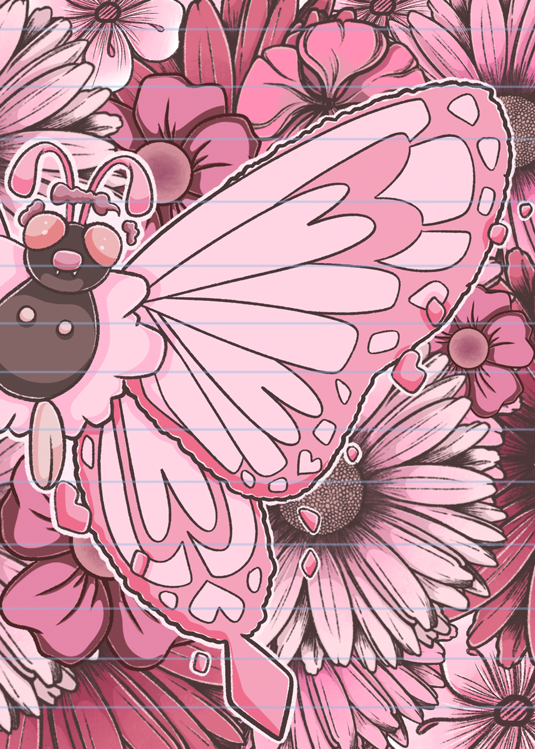 Pink Butterfly Reusable Sticker Book