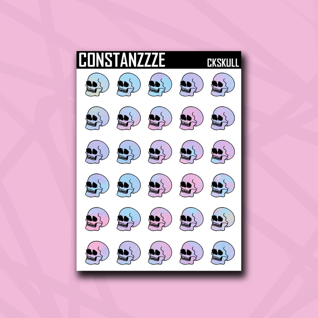 Cotton Kandi Skull Sticker Sheet