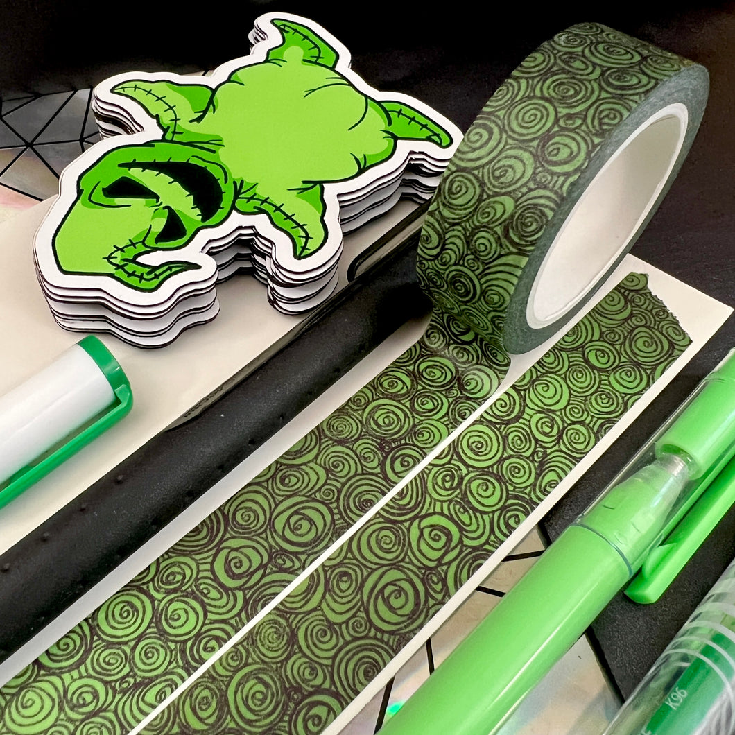 Green Roses Washi Tape 15mm