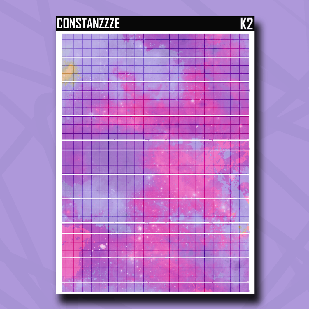 Pink Kandi B6 Washi Strip Sticker Sheet