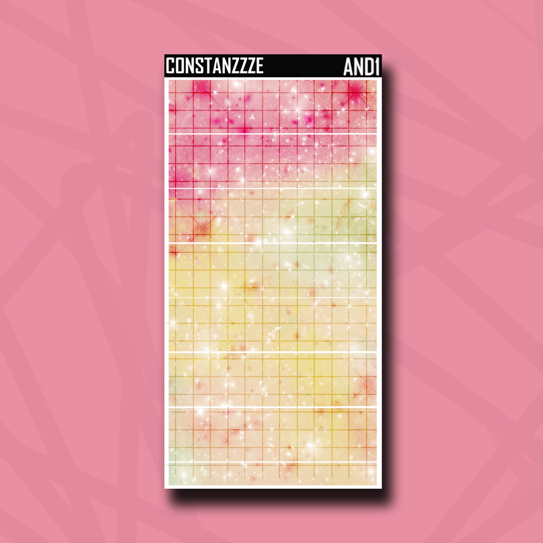 Andromeda Hobonichi Weeks Thick Washi Strip Sticker Sheet