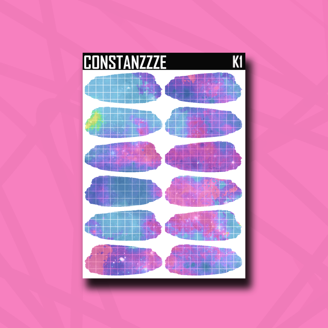 Space Kandi Grid Medium Swatch Sticker Sheet