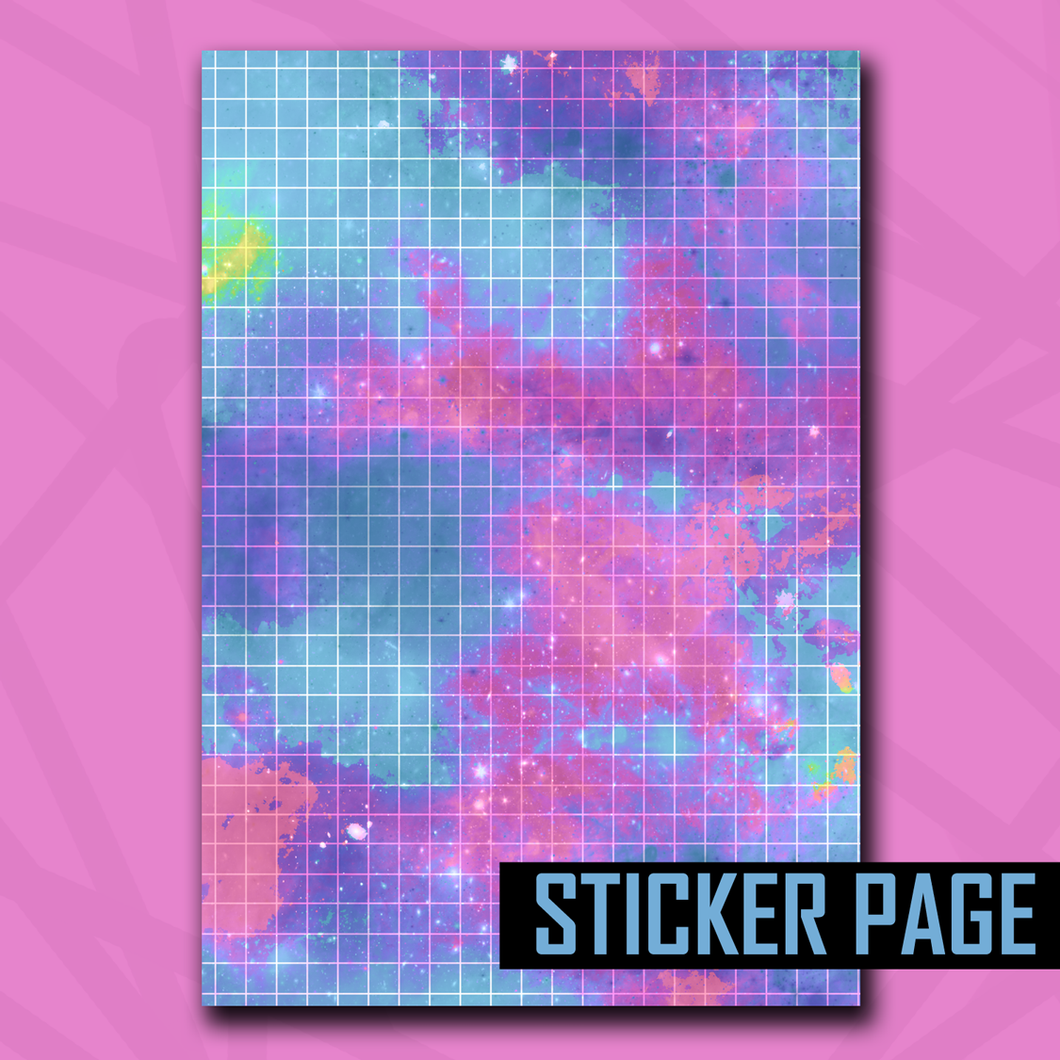 Space Kandi Grid Galaxy Sticker Page