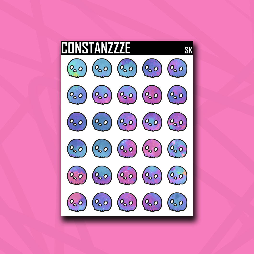 Space Kandi Galaxy Skullie Sticker Sheet