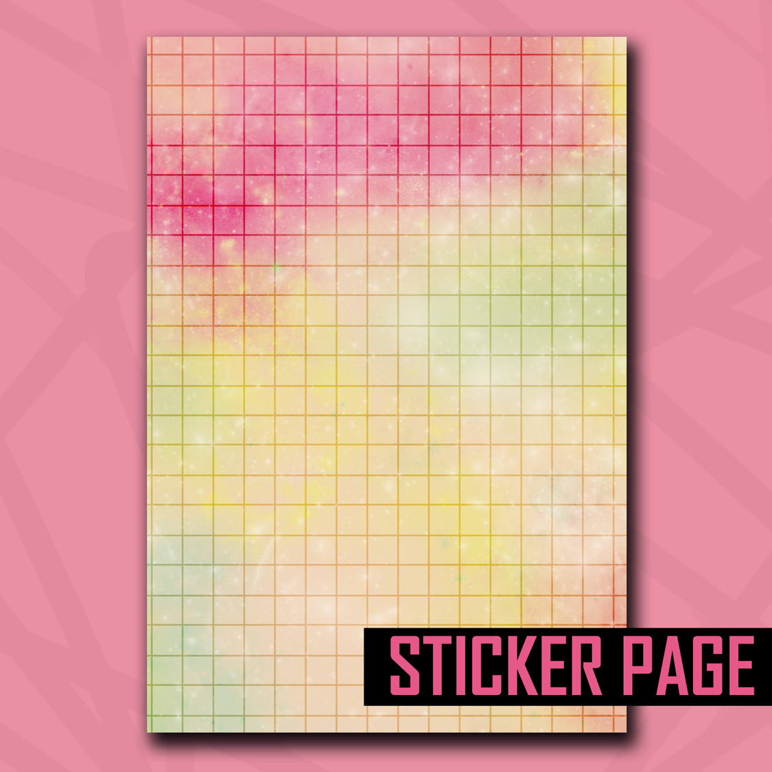 Andromeda Grid Galaxy Sticker Page – Constanzzze