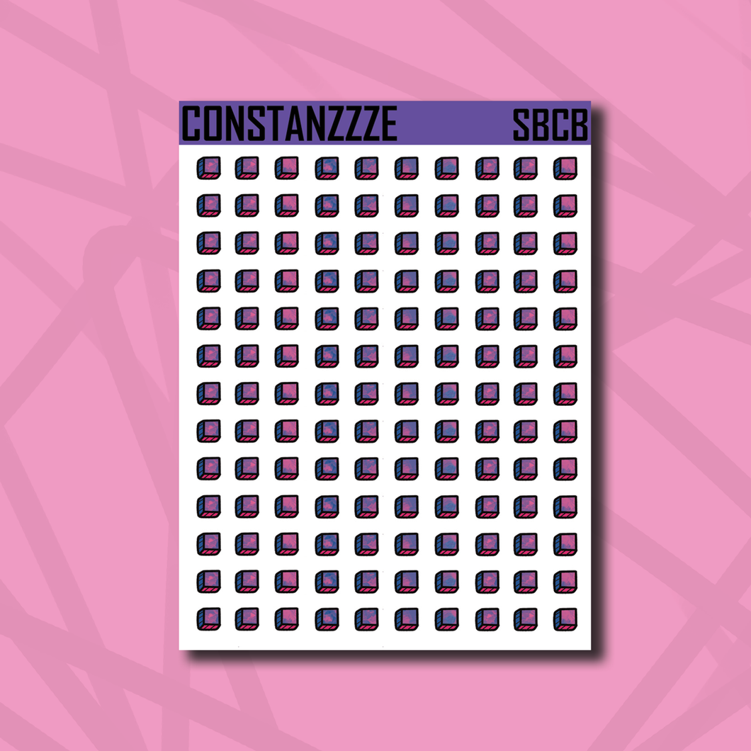 Bi Pride Tiny 3D Check Box Sticker Sheet