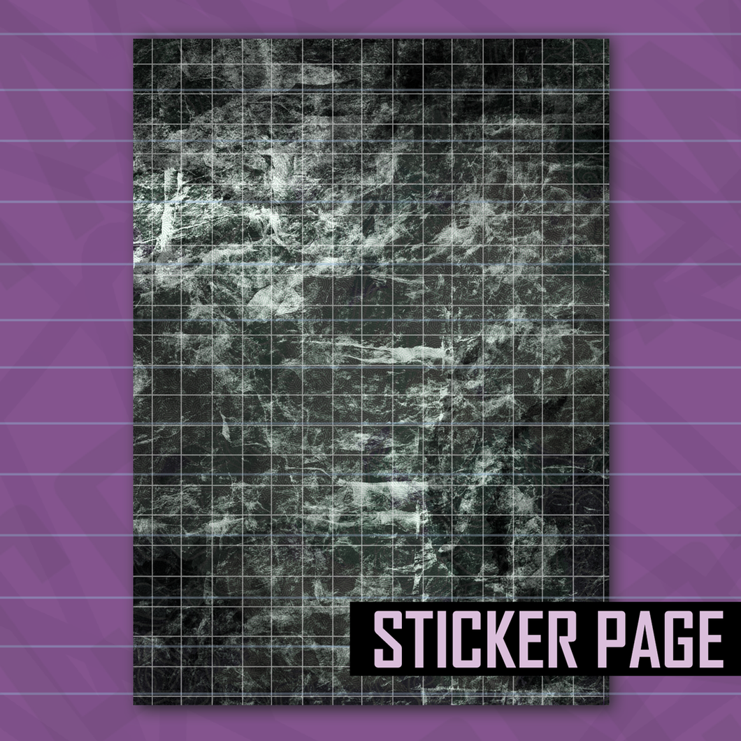 Plague Doctor Black Grid Sticker Page