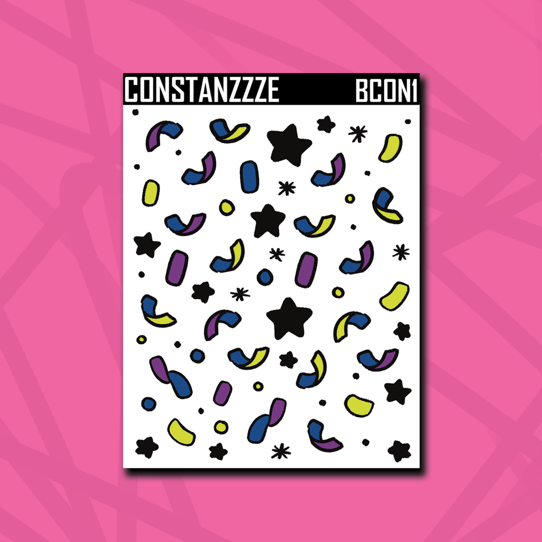 Bright Celebration Confetti Sticker Sheet