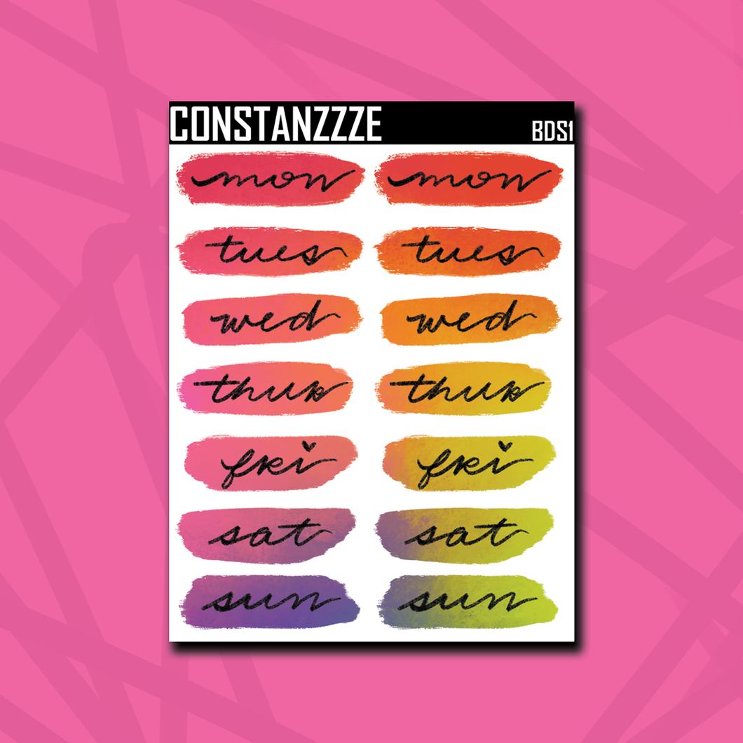 Bright Celebration Day Swatch Sticker Sheet