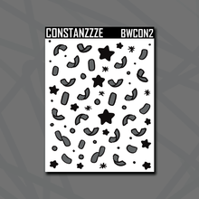 Load image into Gallery viewer, Black and White Celebration Confetti Sticker Sheet
