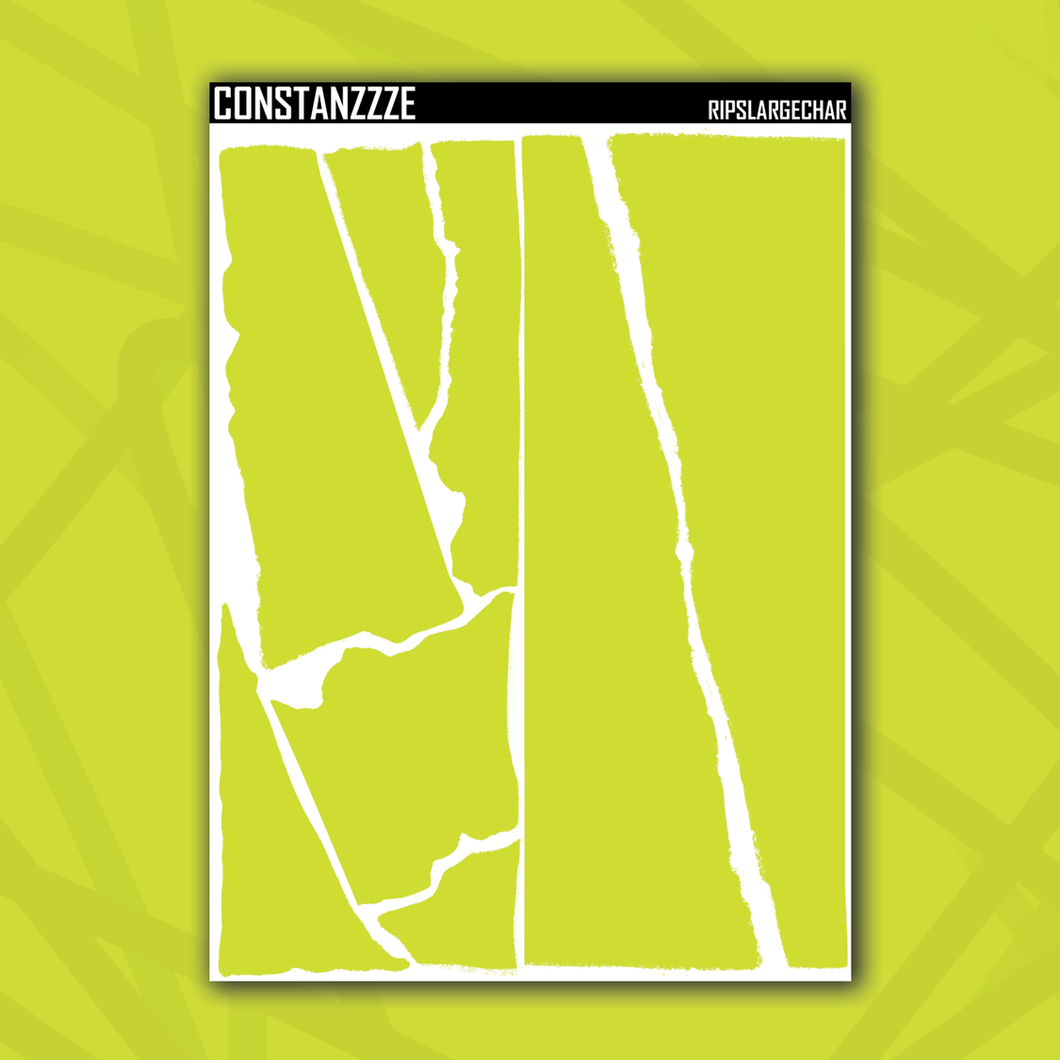Jumbo Chartreuse Rippies Sticker Sheet