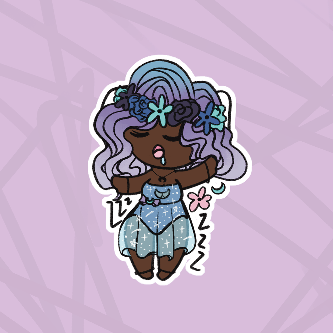 Moonie Chibi Drained Die Cut (Dark Skin Tone)