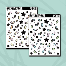 Load image into Gallery viewer, Pastel Celebration Confetti Sticker Sheet
