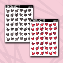 Load image into Gallery viewer, Heart Date Dot Sticker Sheet
