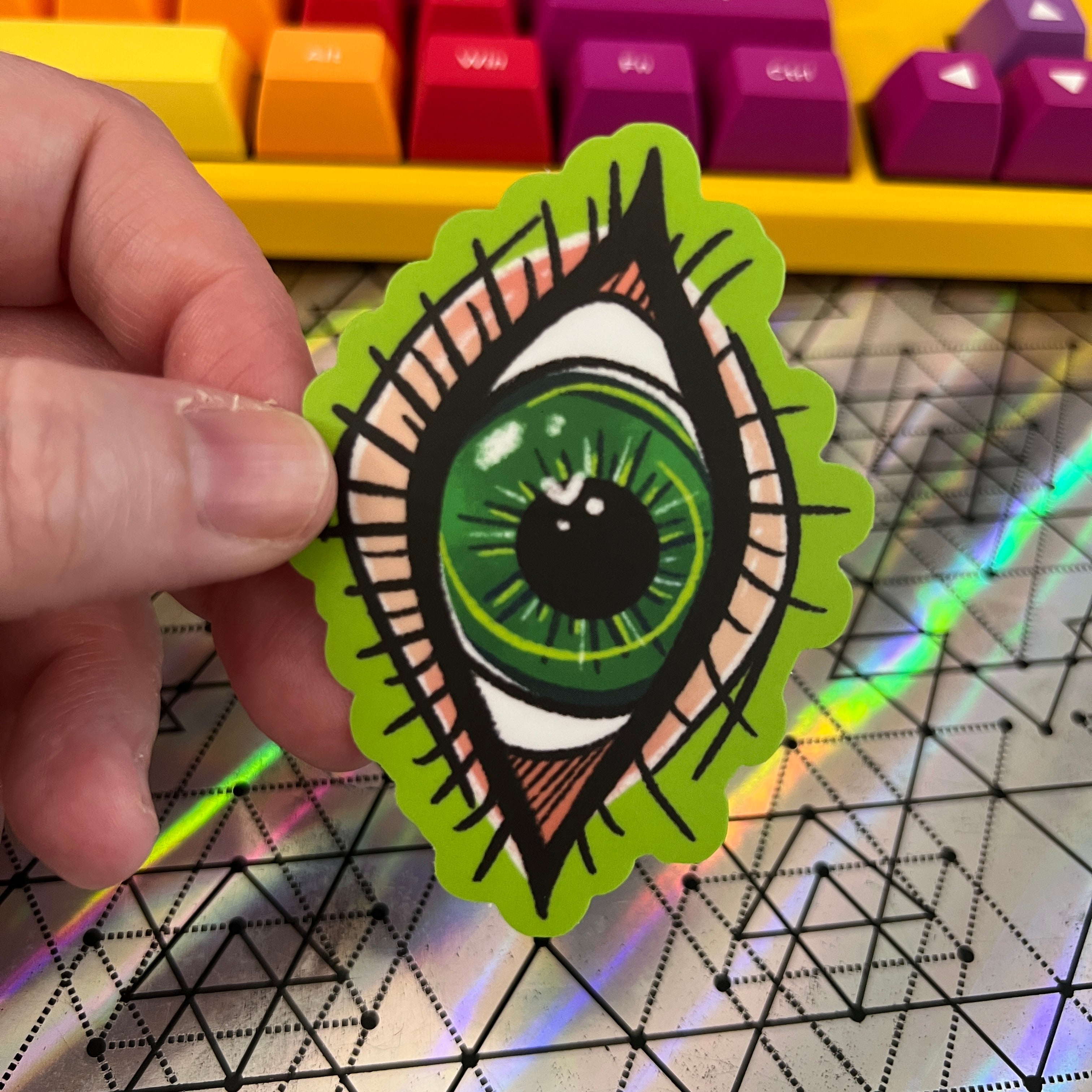 Oracle Sticker Transparent Neptune Oracle Eye Translucent Vinyl Sticker – Constanzzze