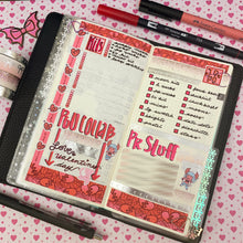 Load image into Gallery viewer, Pink Love Hobonichi Weeks Sticker Kit
