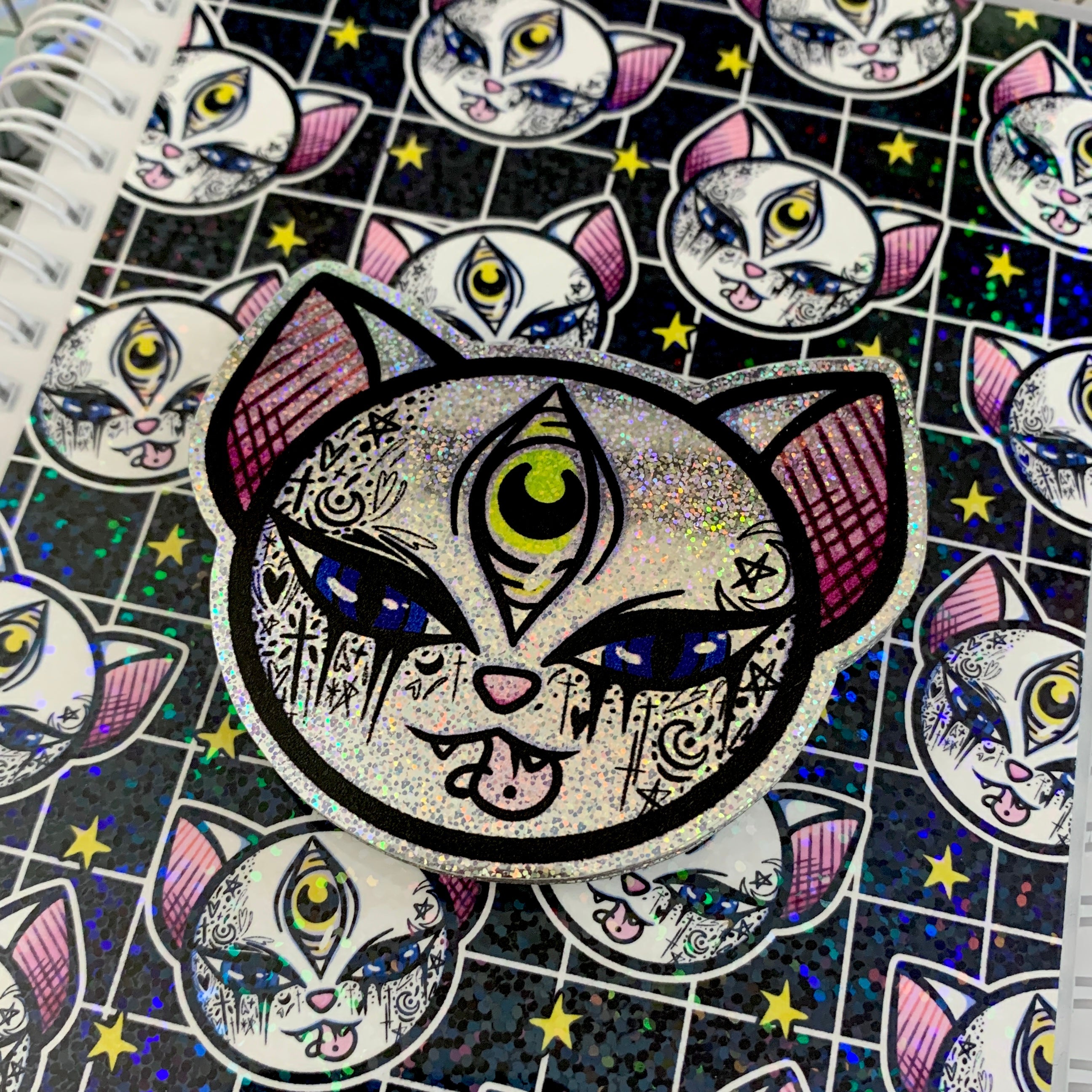Oracle Magic Sticker Artemis Oracle Glitter Vinyl Sticker – Constanzzze
