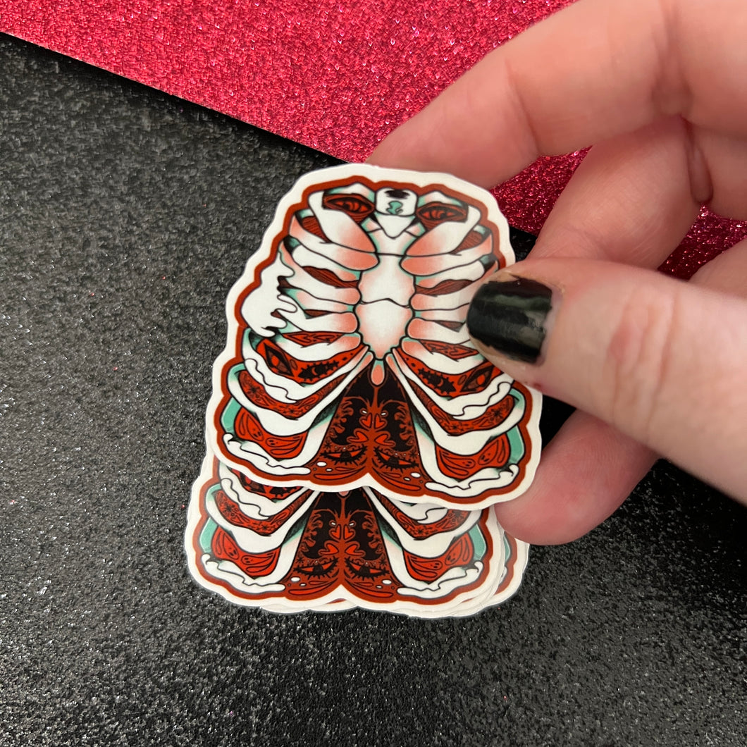 Ribcage Vinyl Sticker