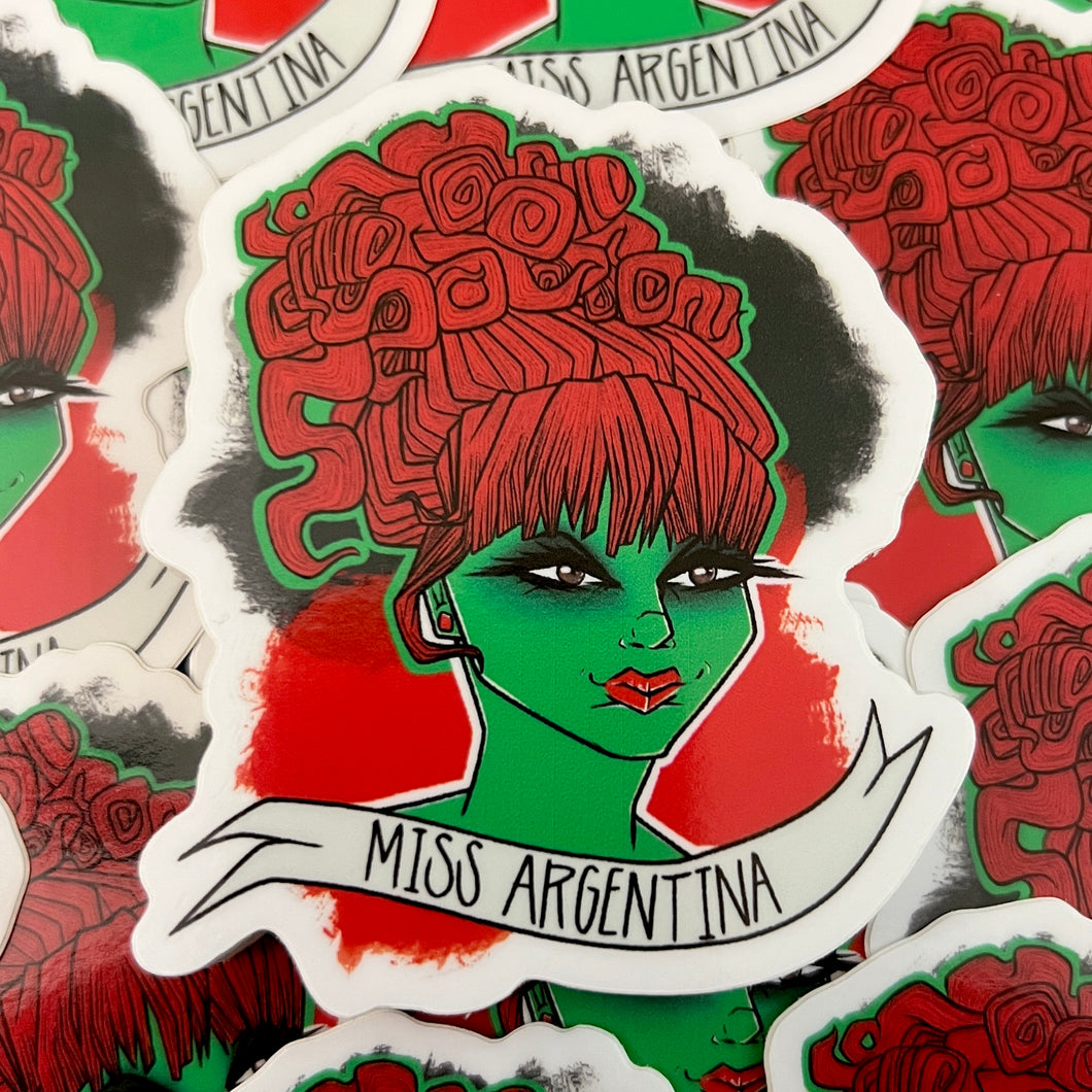 Miss Argentina Vinyl Sticker