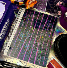 Load image into Gallery viewer, Traditional Purple Stripes On Black Reusable Sticker Book
