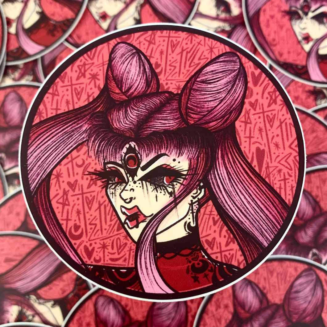 Black Lady Oracle Vinyl Sticker