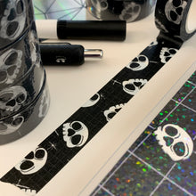 Load image into Gallery viewer, Black Skull Washi Tape 15mm
