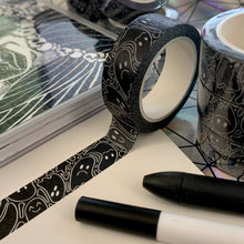 Load image into Gallery viewer, Black Ghostie Washi Tape 15mm
