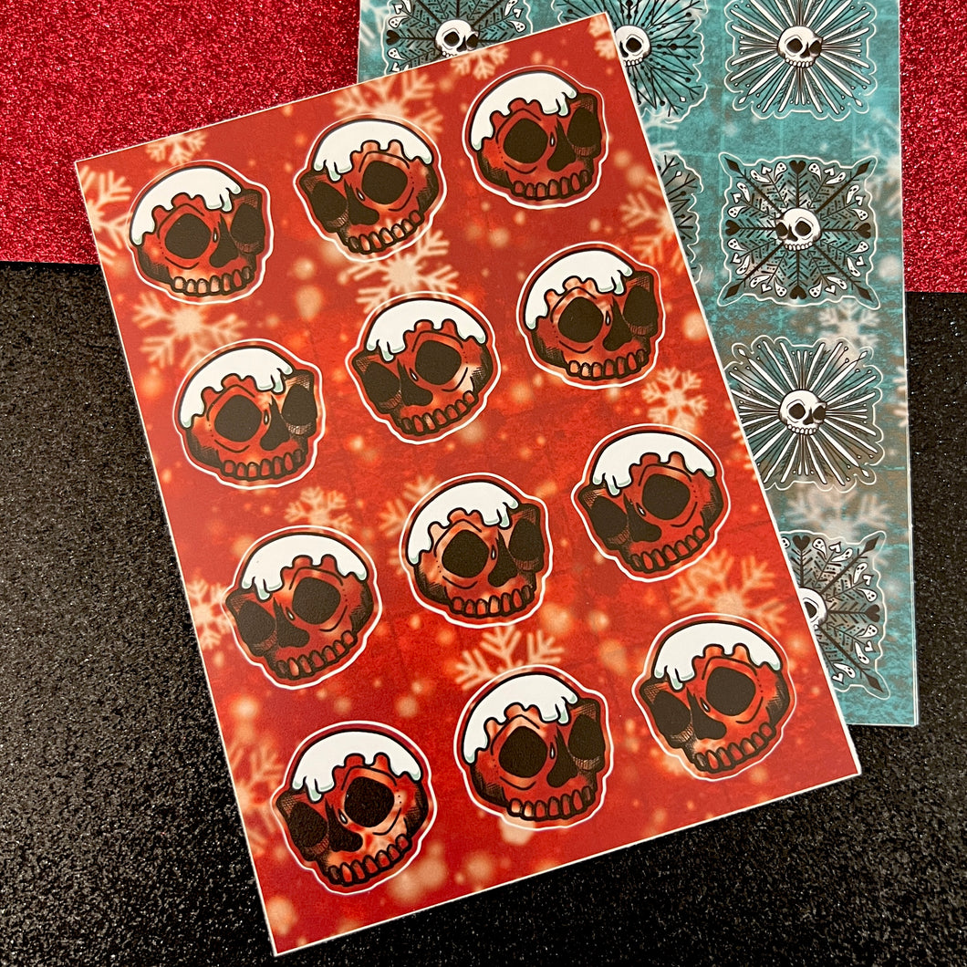 Red Skull Vinyl Sticker Sheet