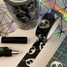 Load image into Gallery viewer, Black Skull Washi Tape 15mm
