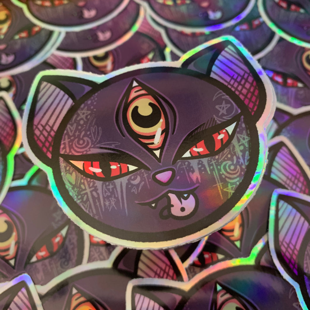 Luna Oracle Holographic Vinyl Sticker