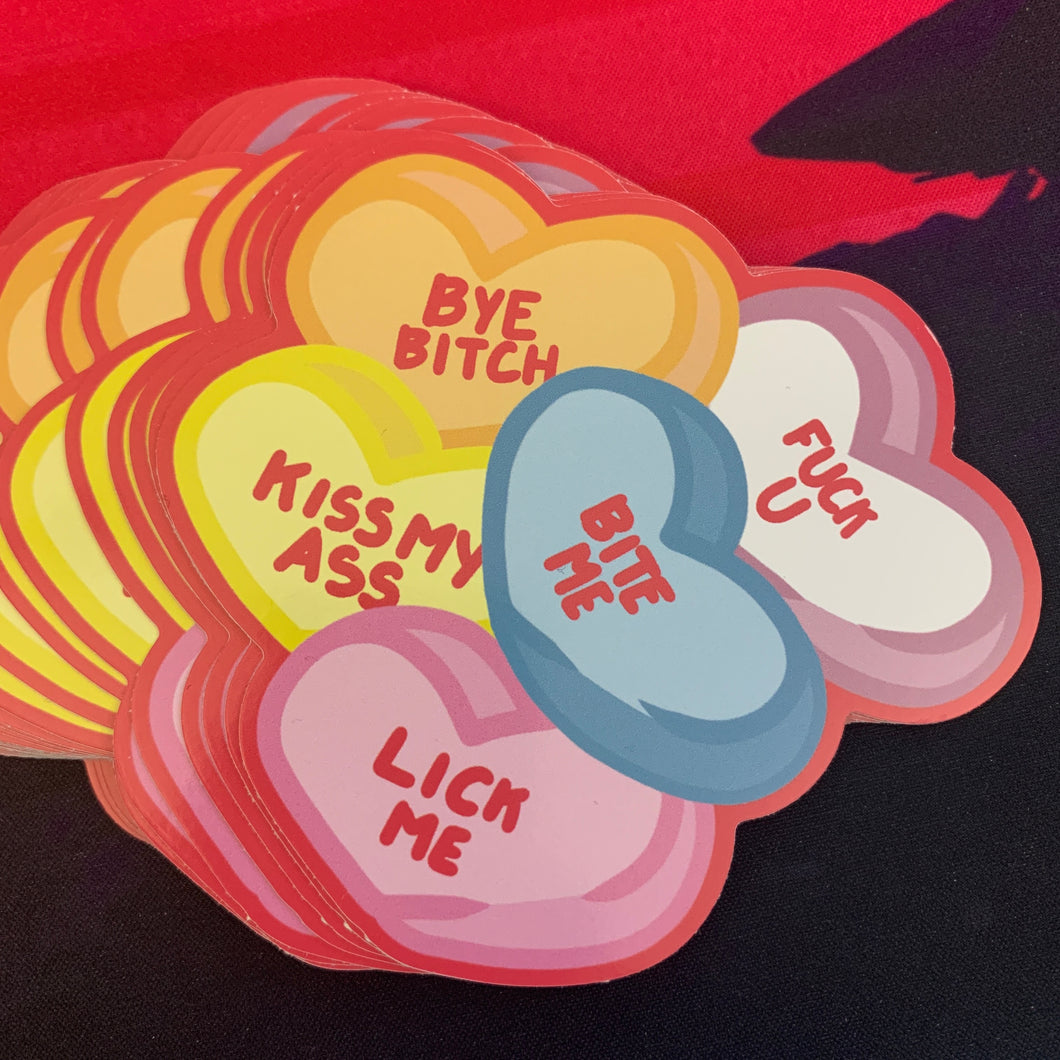Jumbo Sassy Heart Stack Vinyl Sticker