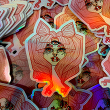 Load image into Gallery viewer, Chibi Oracle Holographic Vinyl Sticker
