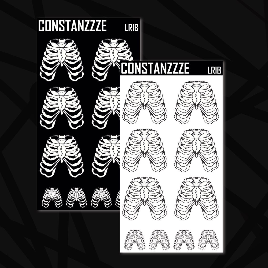 Large Ribcage Sticker Sheet – Constanzzze