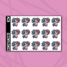 Load image into Gallery viewer, Small Pastel Kandi Chibi Mermaid Sticker Sheet
