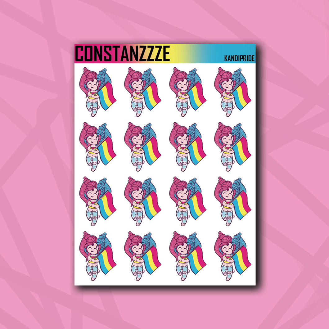 Kandi Chibi Pride Flag Sticker Sheet