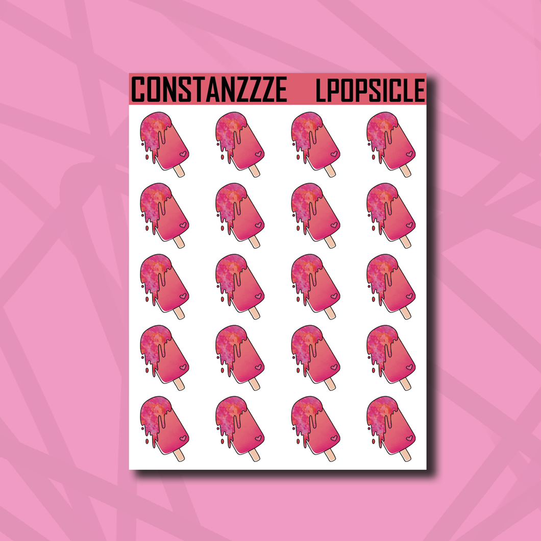 Lesbian Drippy Popsicle Sticker Sheet