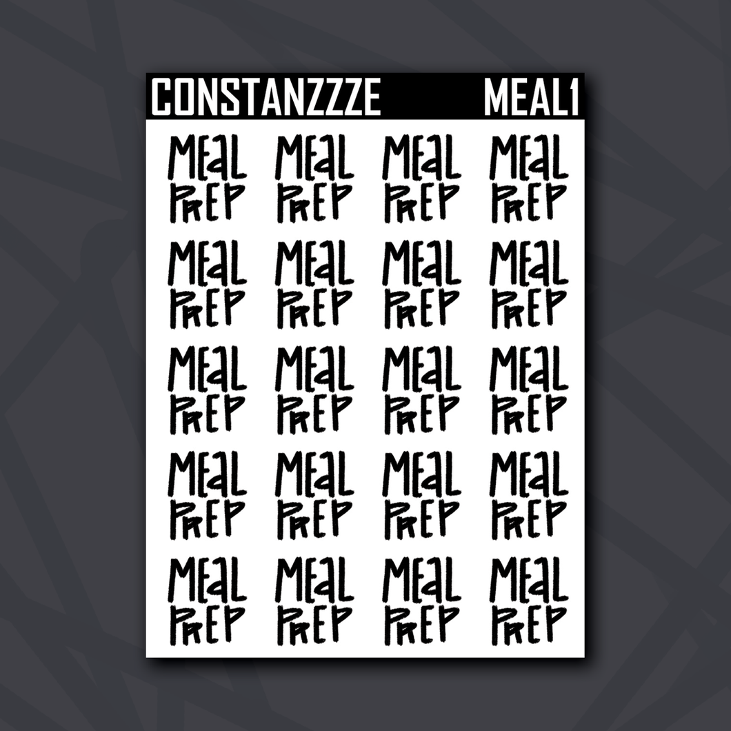 Meal Prep Sticker Sheets (print/block/script)