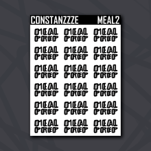 Load image into Gallery viewer, Meal Prep Sticker Sheets (print/block/script)
