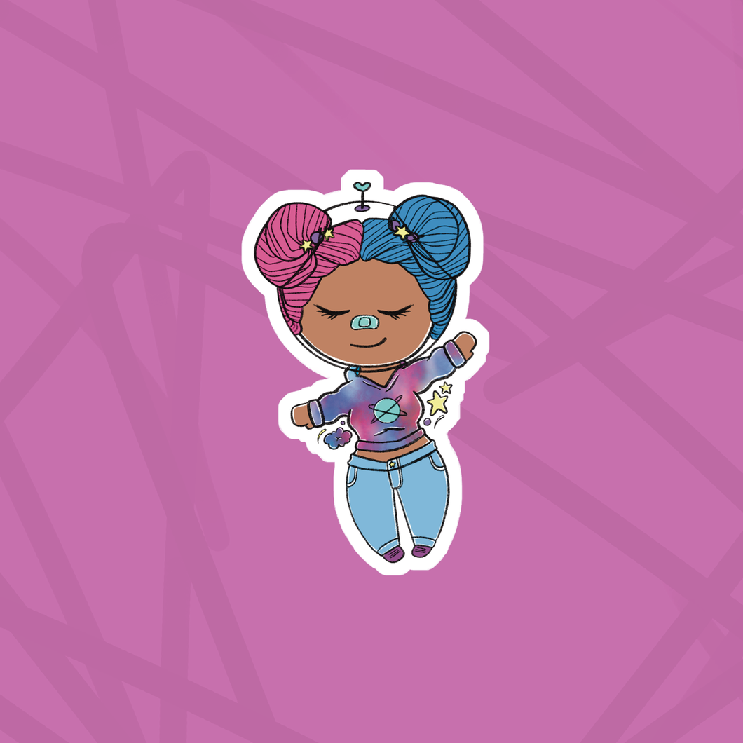 Space Chibi Die Cut (Medium Skin Tone)