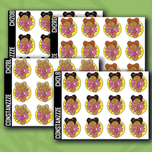 Load image into Gallery viewer, Fun in the Sun Chibi Floatie Sticker Sheet (Medium Skin Tone)
