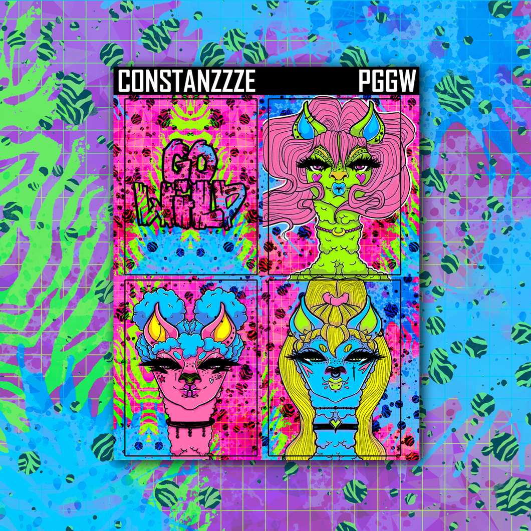 Neon Llama Go Wild Deco Boxes Vertical Planners