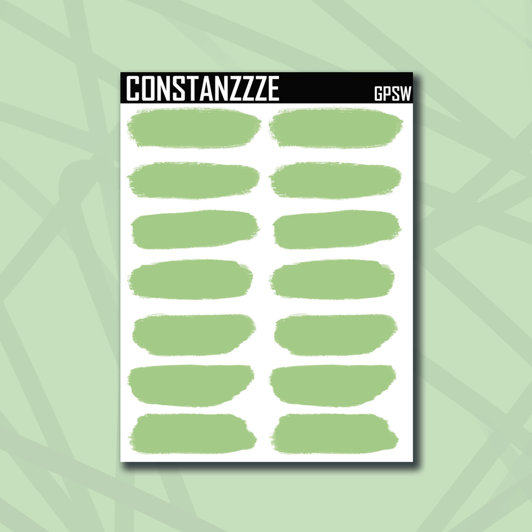 Green Plantchette Swatch Sticker Sheet