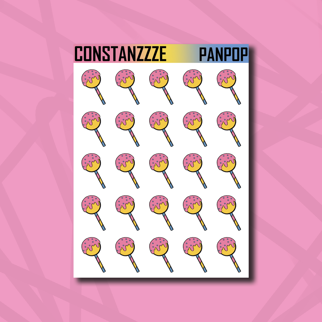 Pan Pride Cake Pop Sticker Sheet