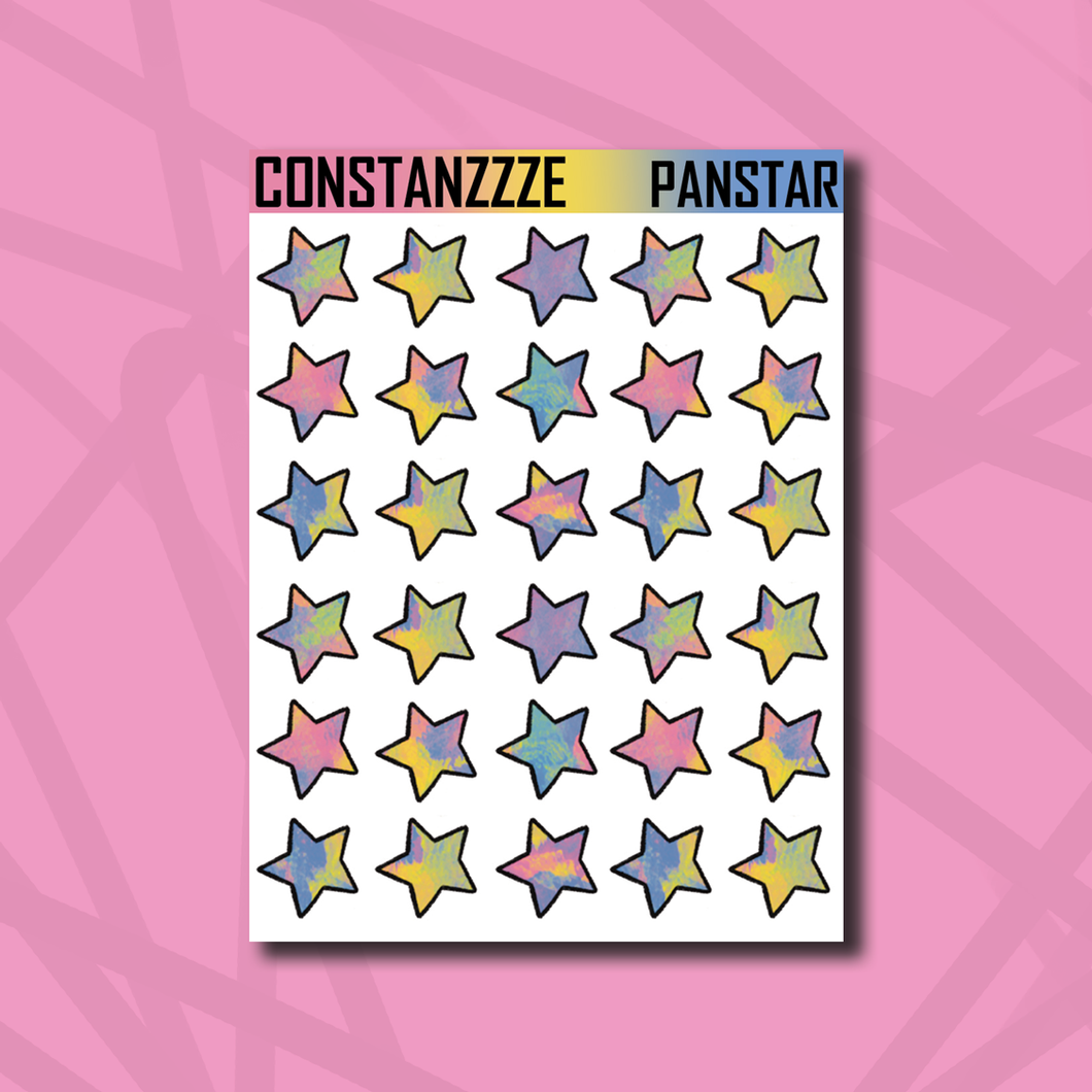 Pan Pride Star Sticker Sheet