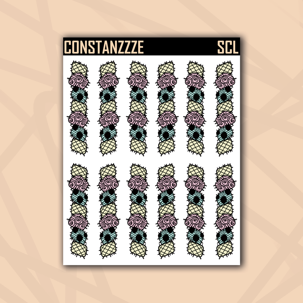 Pastel Sally Checklist Sticker Sheet