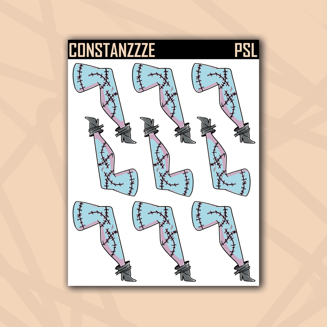 Pastel Sally Leg Sticker Sheet