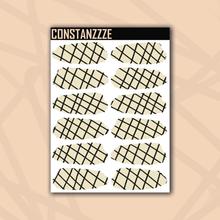 Load image into Gallery viewer, Pastel Crisscross Medium Swatch Sticker Sheet
