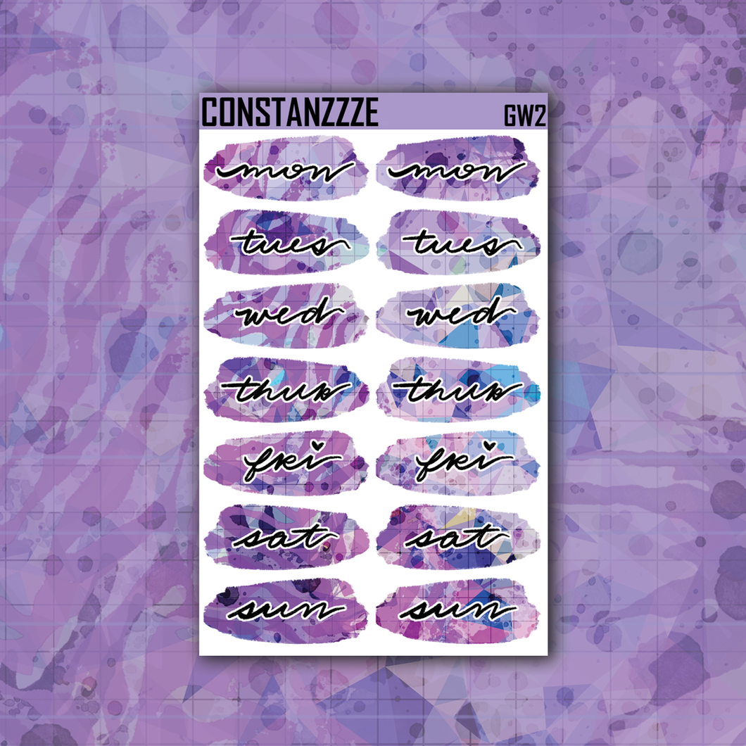 Purple Shatter Go Wild Day Swatch Sticker Sheet